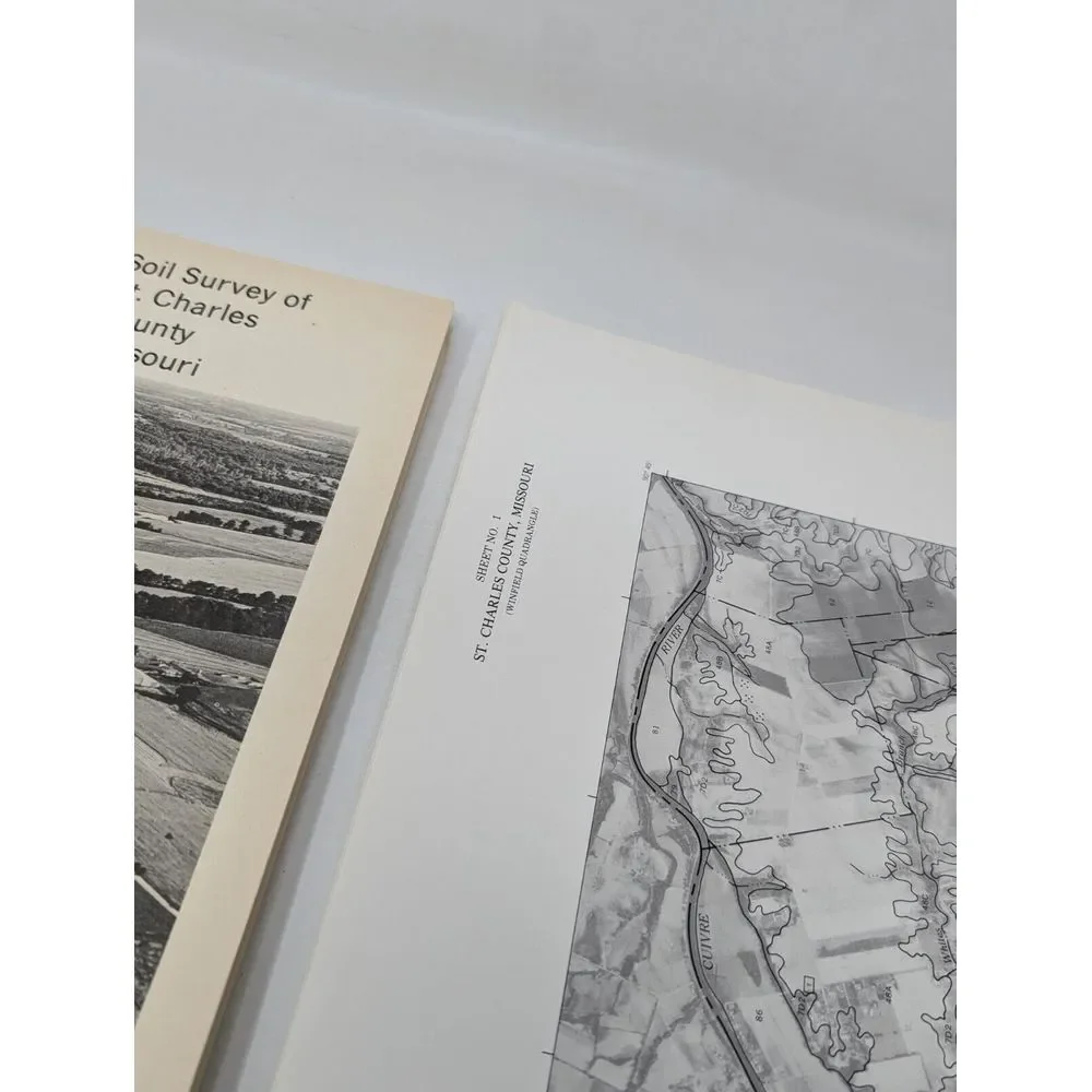 Vintage Book Department Agriculture 1982 Soil Survey & Maps St Charles Missouri‎
